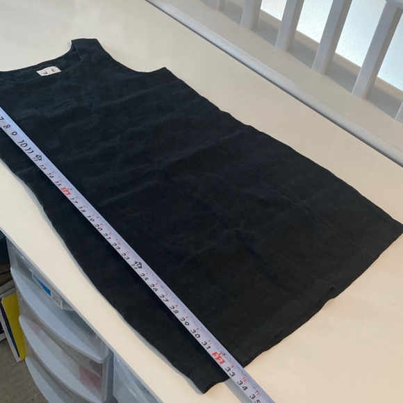 MATE the Label Organic Flax Linen Square Neck Sleeveless Mini dress Black S - Picture 7 of 7